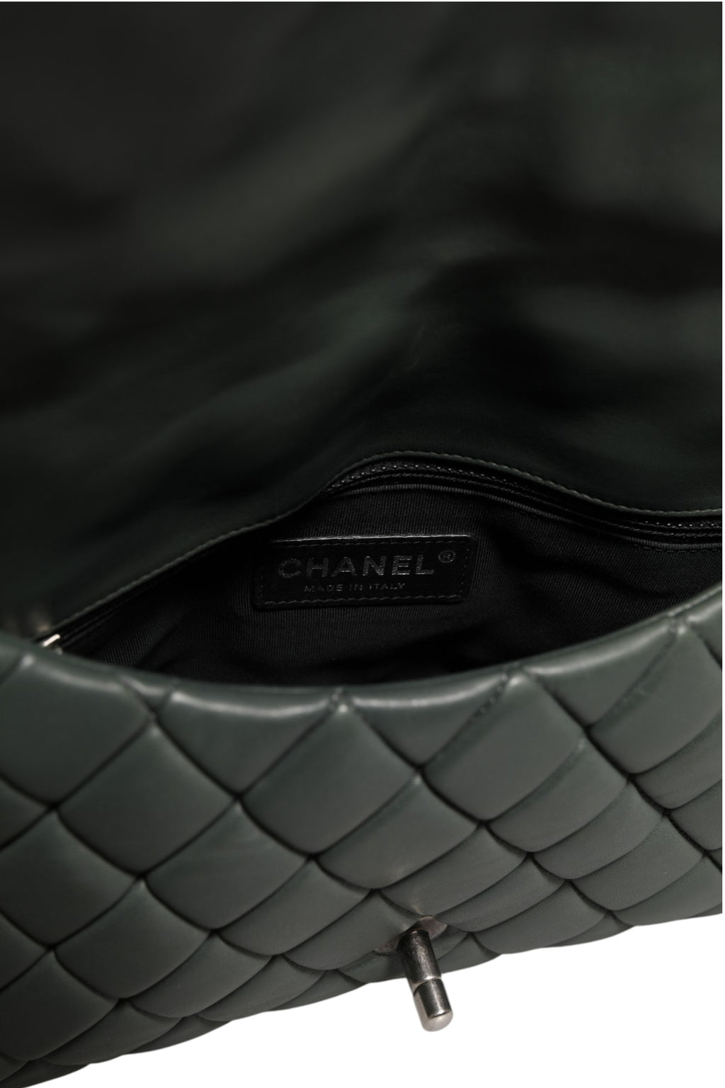 Chanel Quilted Black Leather Bubble Flap Bag