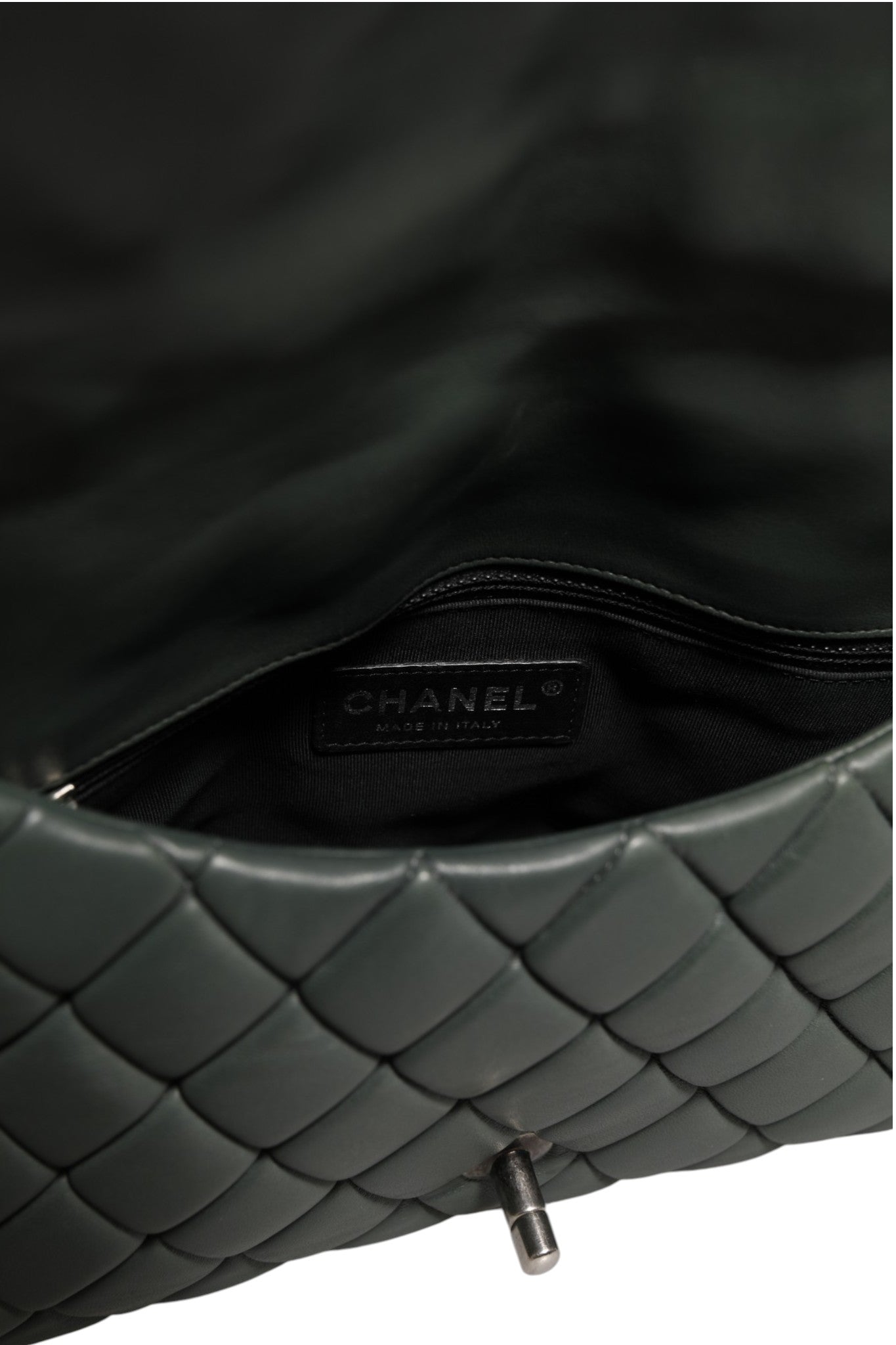 Chanel Quilted Black Leather Bubble Flap Bag
