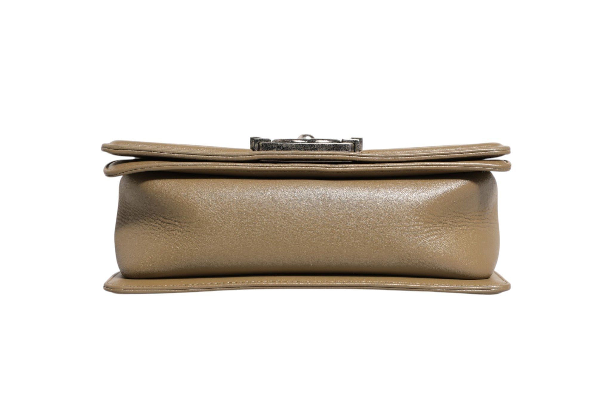 Chanel Beige Quilted Leather Boy Bag