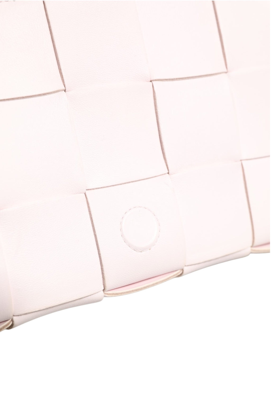 Bottega Veneta 22 Soft Pink Intrecciato Leather Cassette Shoulder Bag