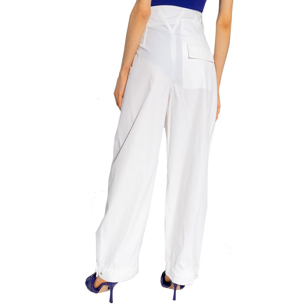 Bottega Veneta White Cotton Trousers