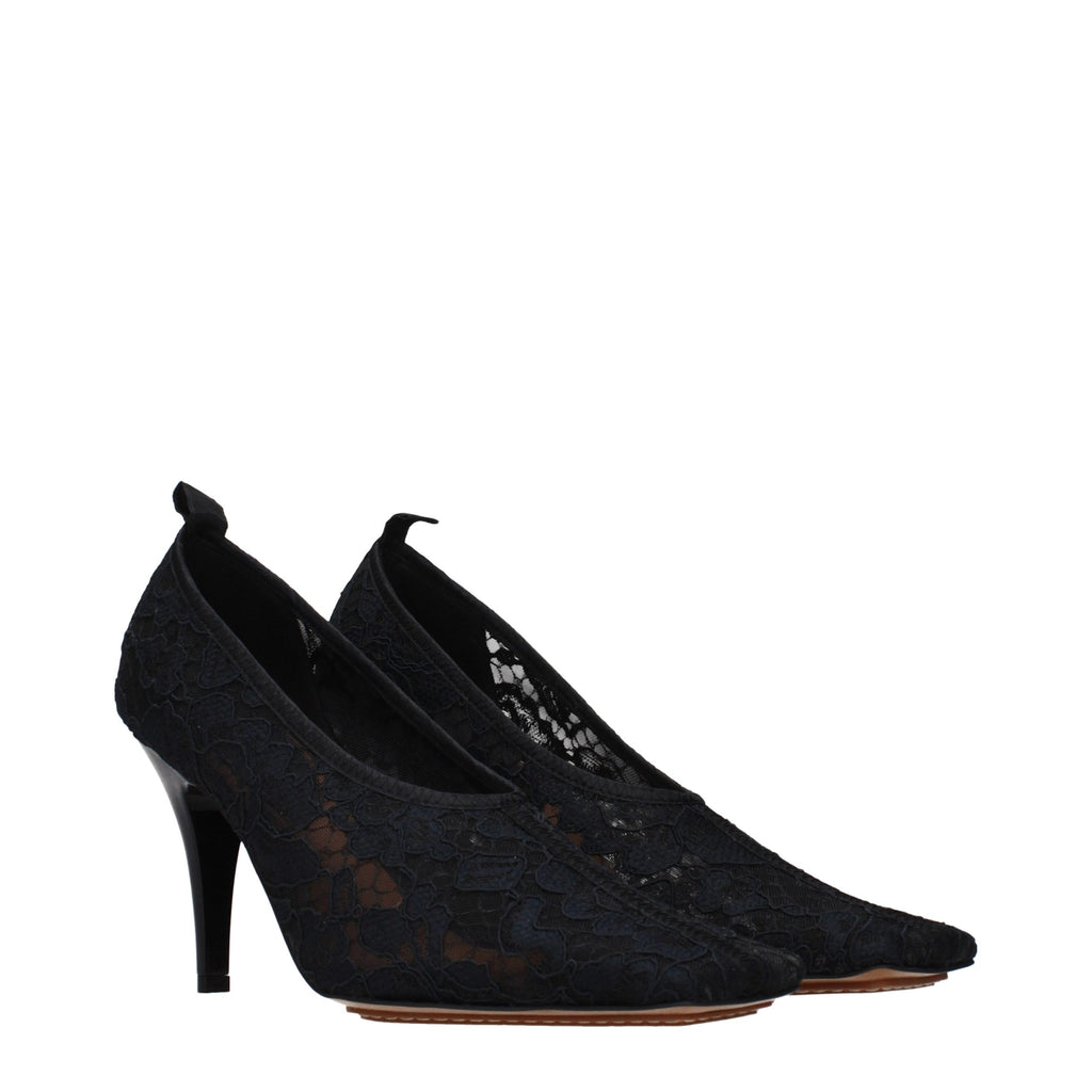 Stella McCartney Black Fabric High Heel Pumps