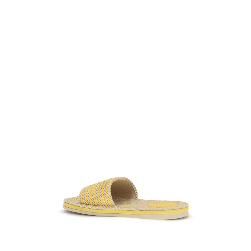 Chloé Beige Aries Aries Flat Sandals
