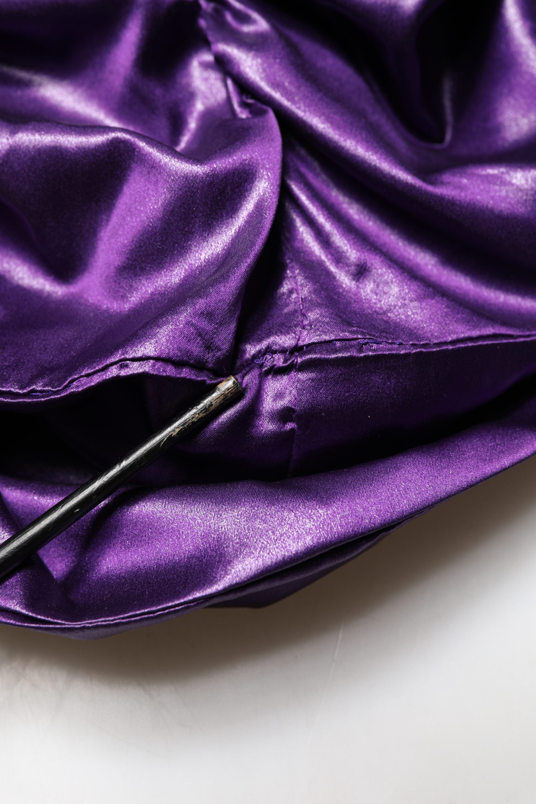 Dolce & Gabbana Metallic Purple Long Sleeve Cut-Out Mini Dress