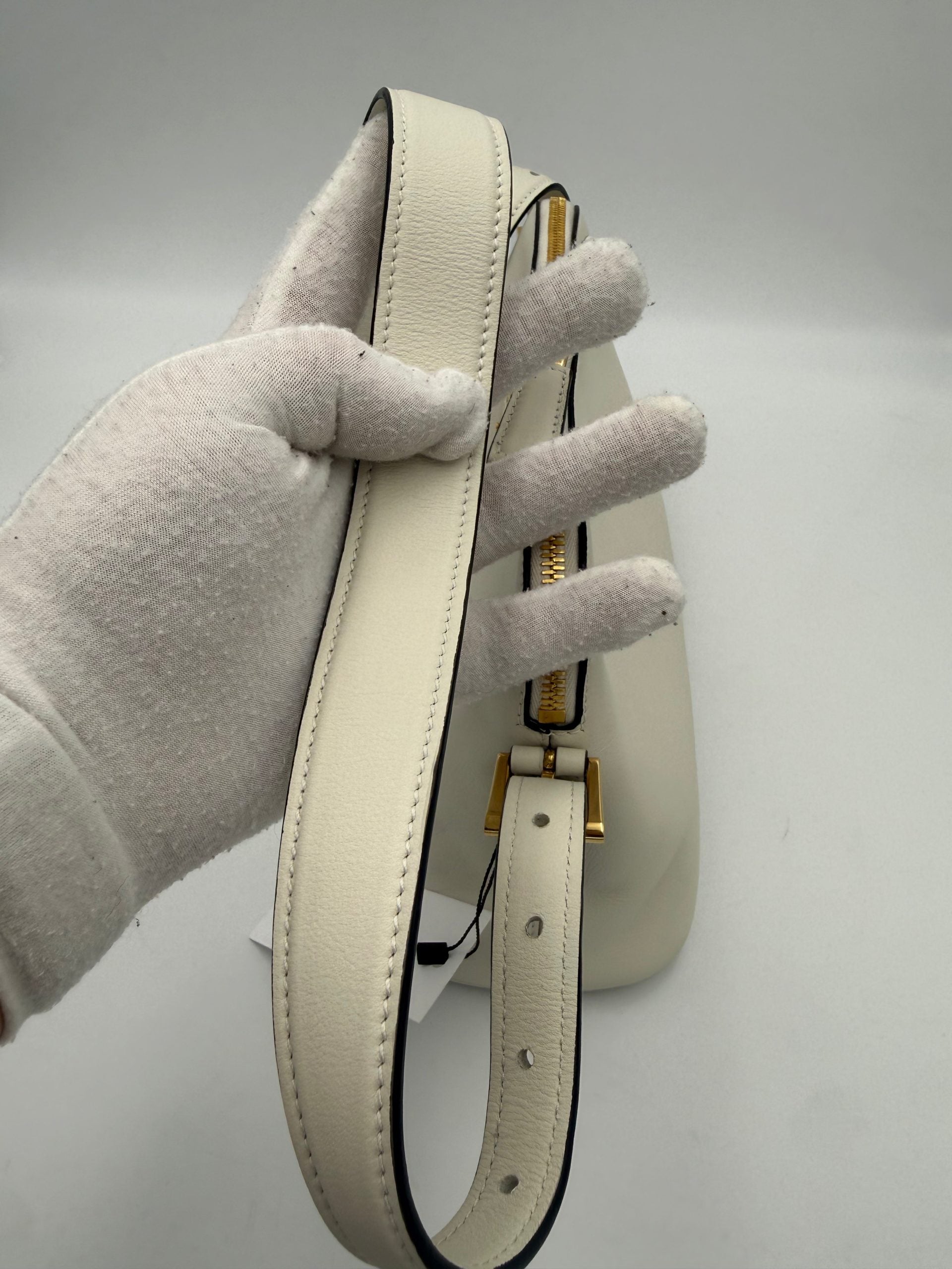 Pre-Owned Prada PRADA Bauletto BOWLING in Leather Handbag White  Women's AB (Very Good — between Lightly Used and Used)