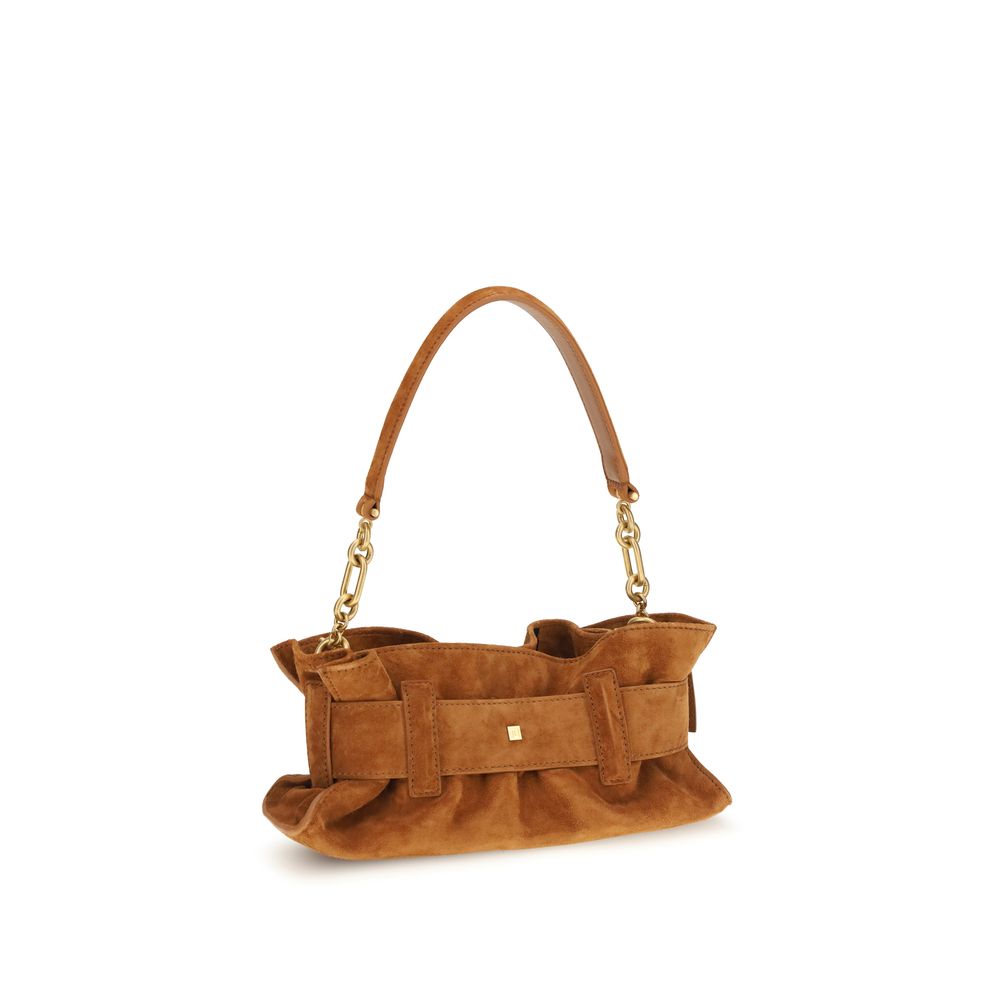 Balmain Beige Leather Shoulder Bag