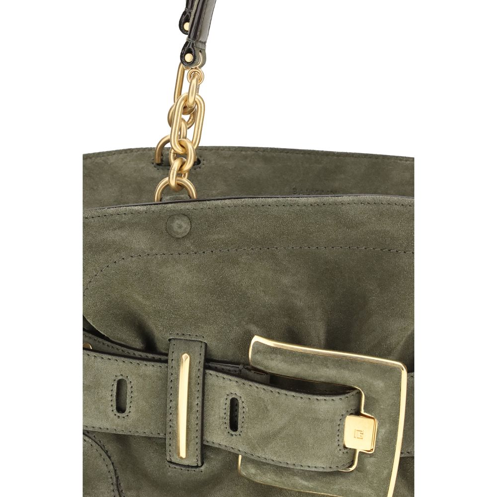 Balmain Bicolor Leather Handbag