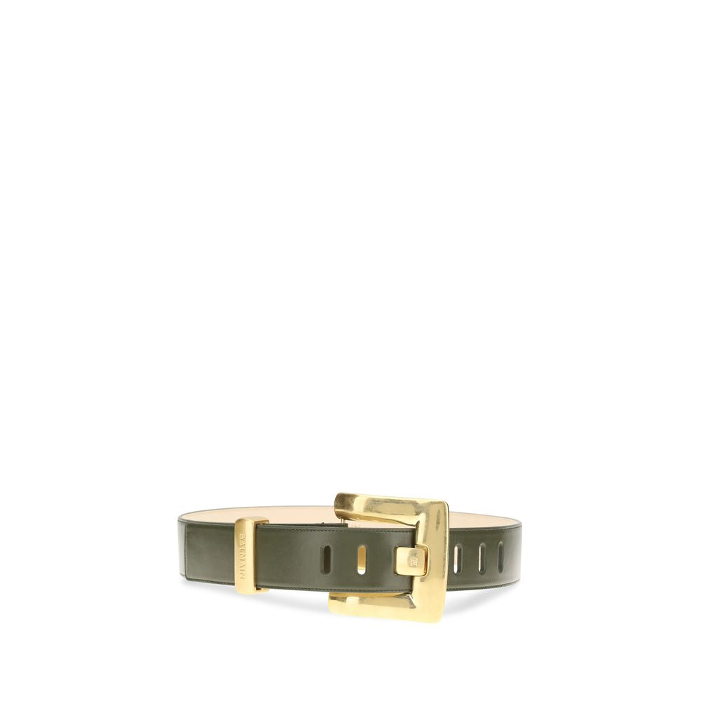 Balmain Bicolor Leather Regular Belt