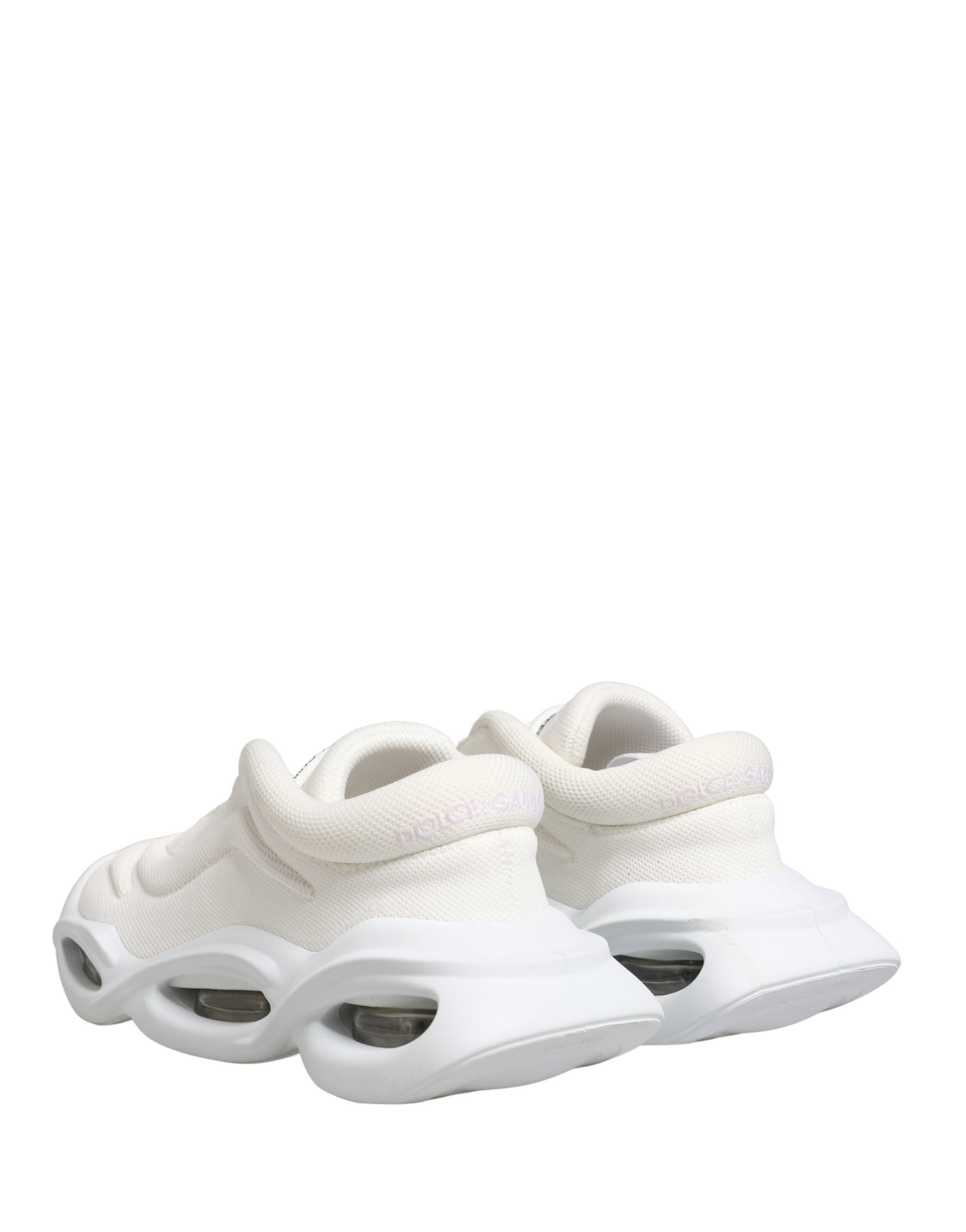 Dolce & Gabbana White Slip On Wave Low Top Sneakers Shoes