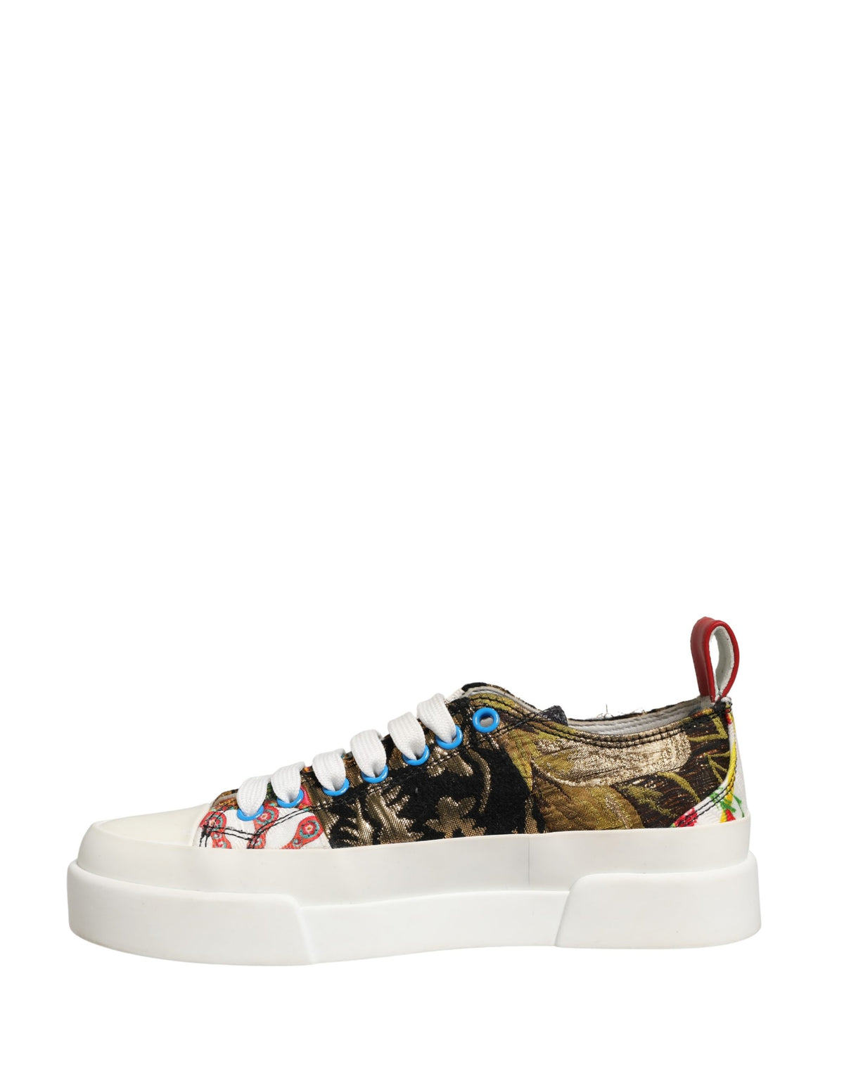New Dolce & Gabbana Patchwork Low Top Sneakers Shoes