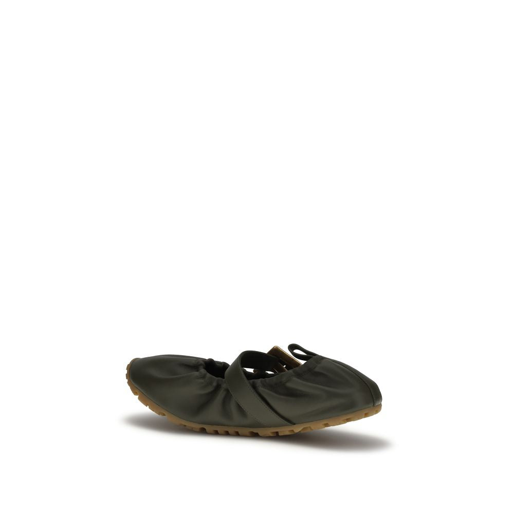 Balmain Bicolor Aries Aries Ballet Flats