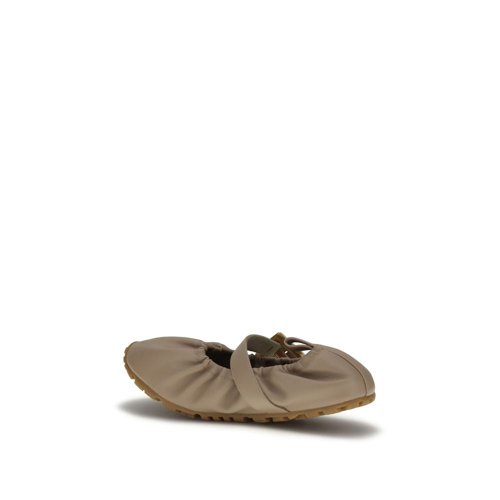 Balmain Beige Aries Aries Ballet Flats