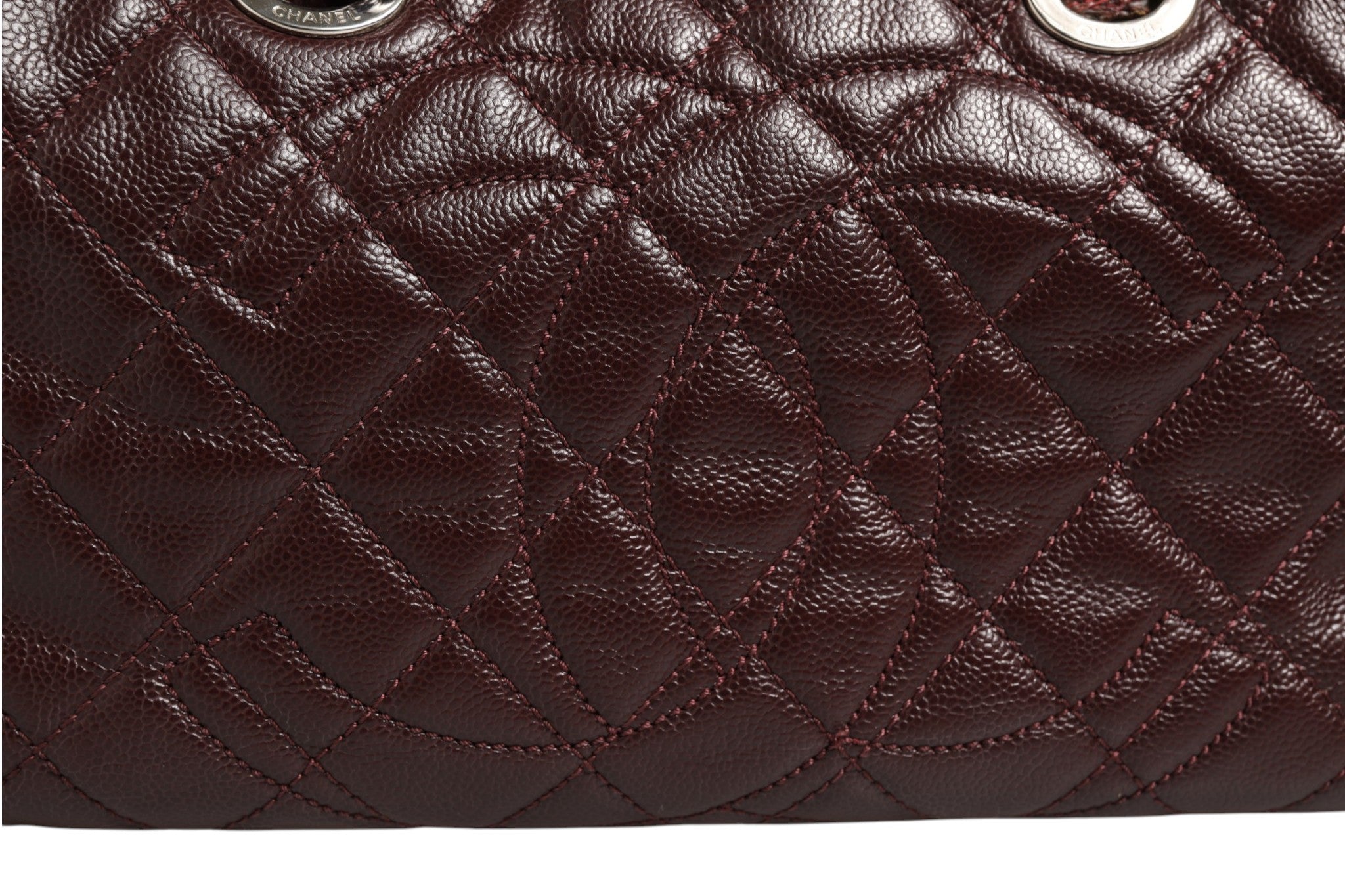 Chanel Medium Burgundy Bowler Bag