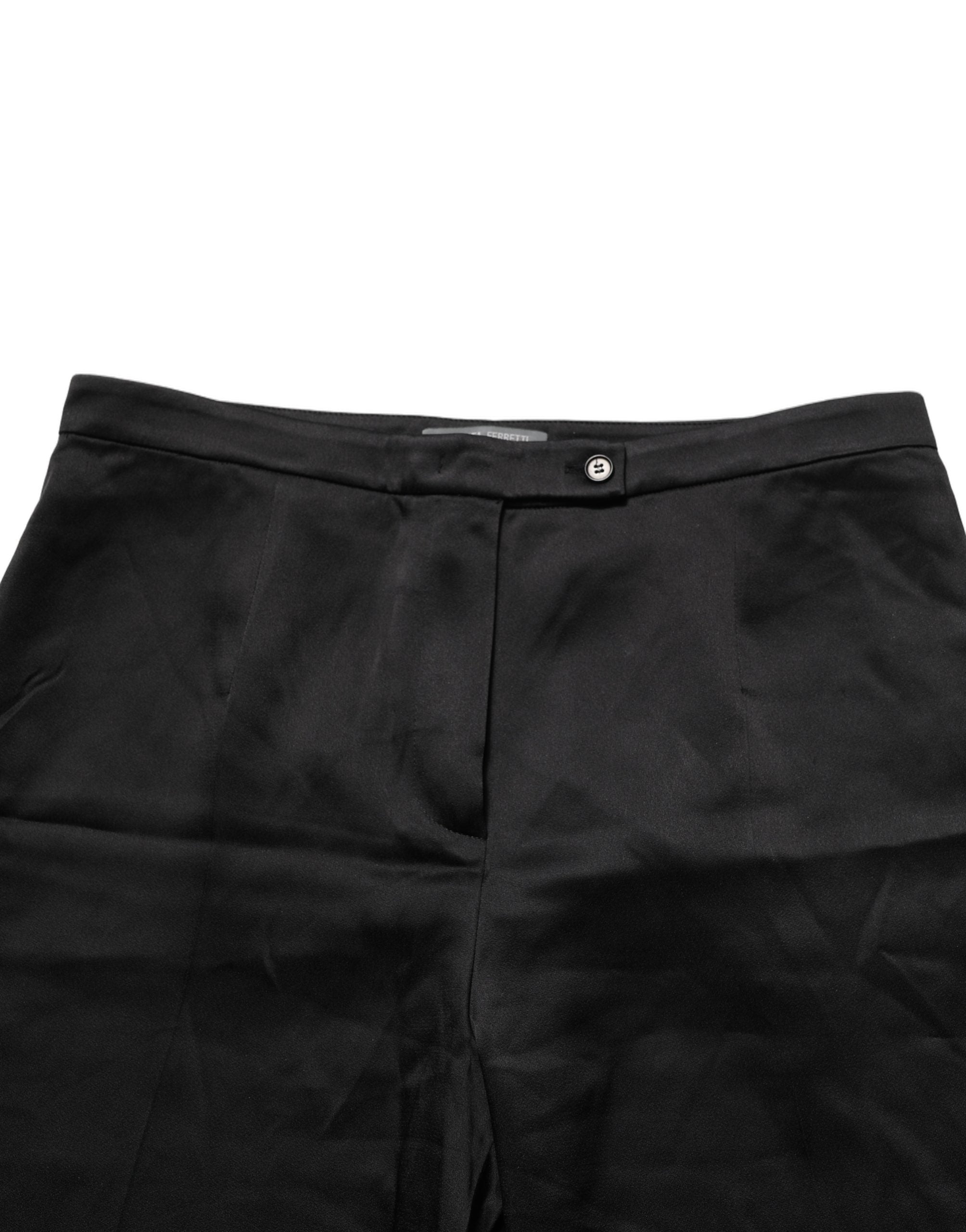 Alberta Ferretti Black HighWaist WideLeg Women Trouser Pants