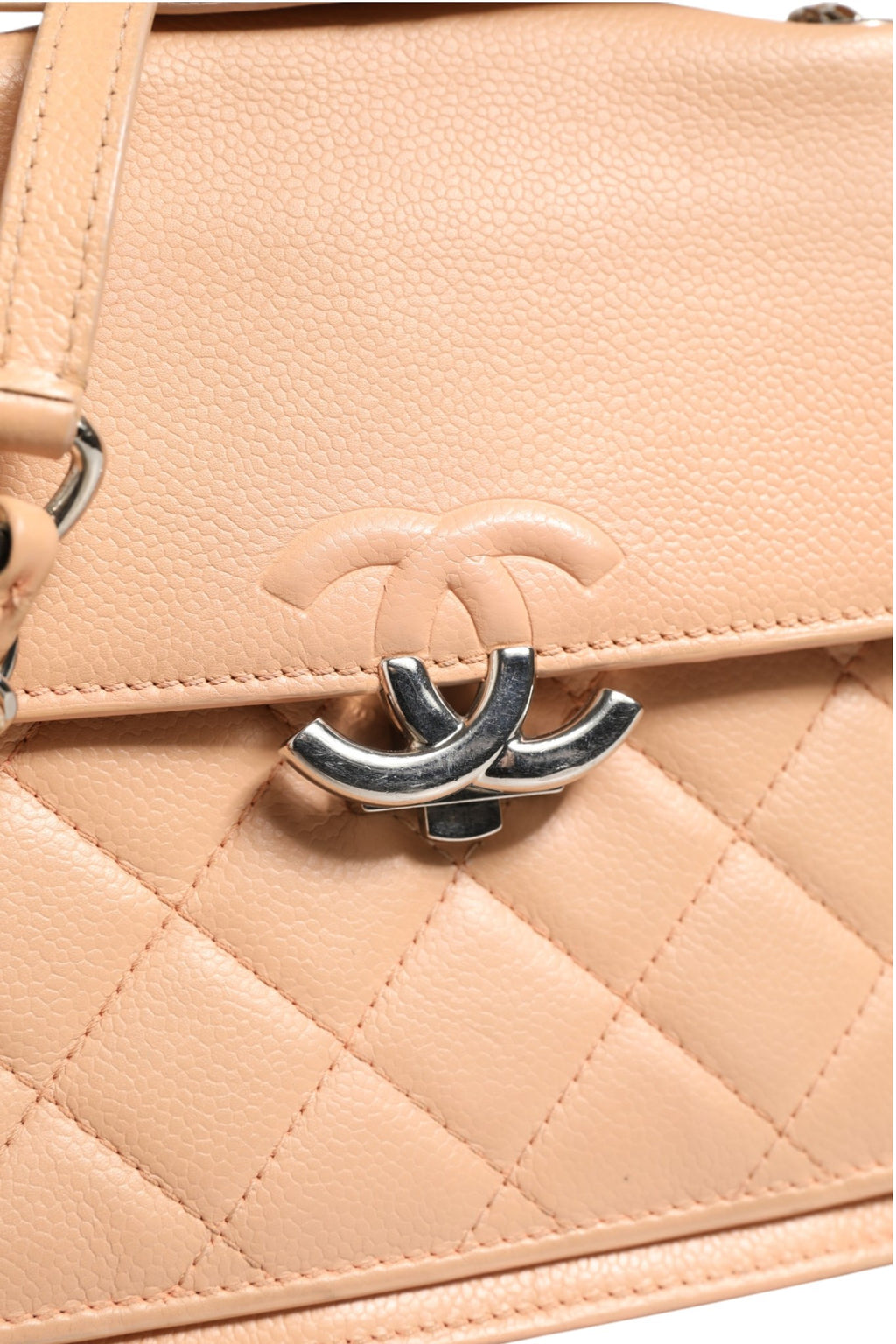Chanel Small Powder Pink Quilted Leather CC Box Flap Bag