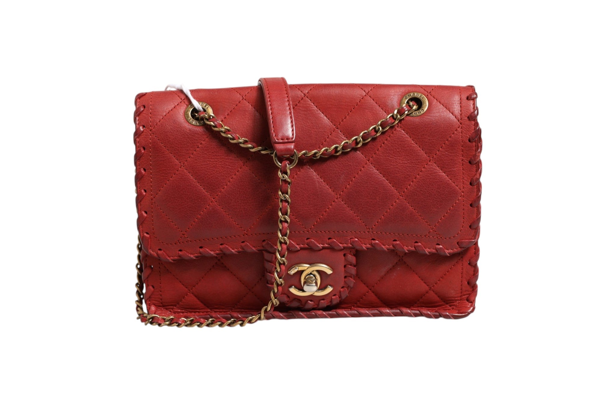 Chanel Mini Red Happy Stitch Flap Bag