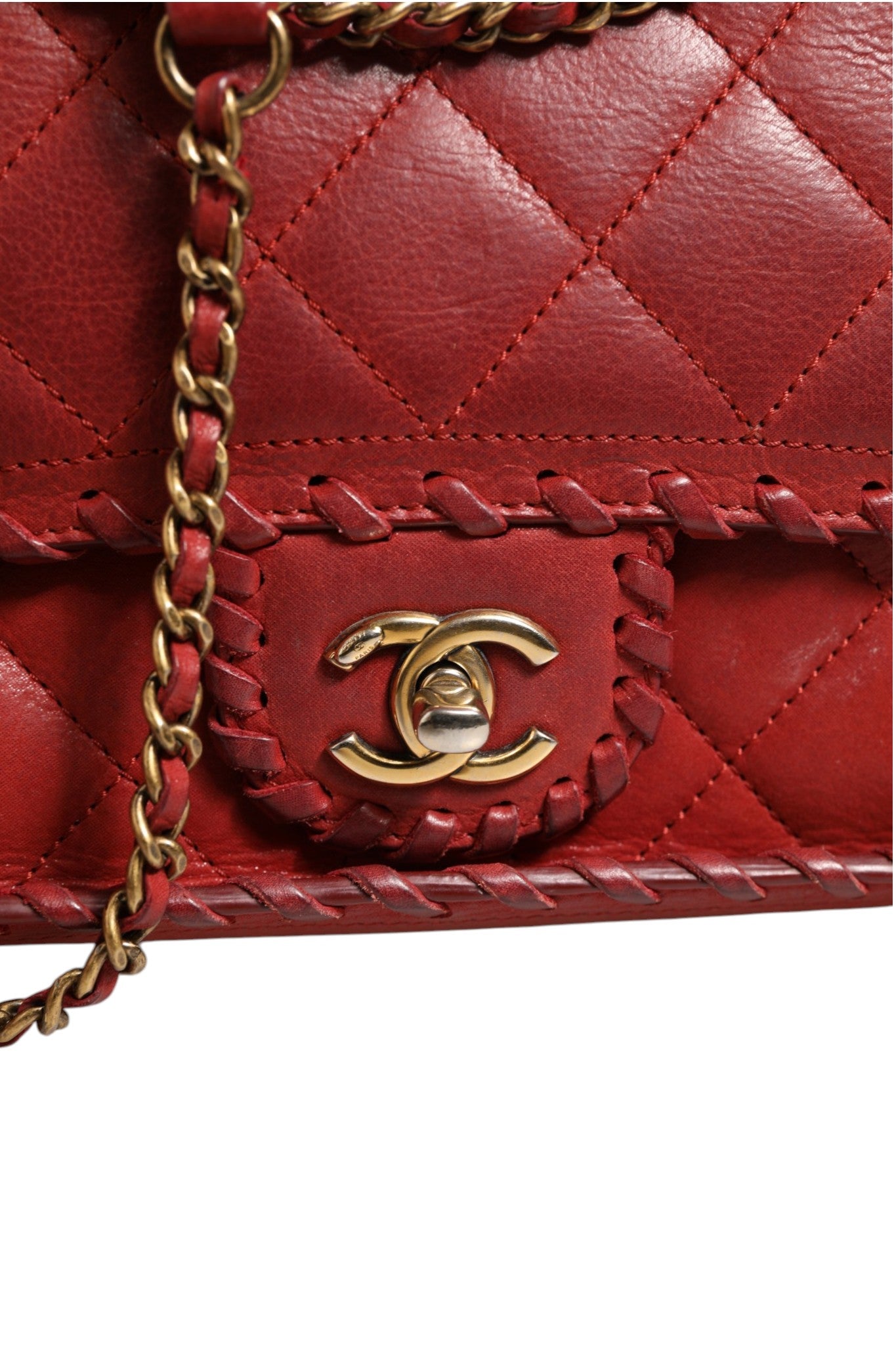 Chanel Mini Red Happy Stitch Flap Bag