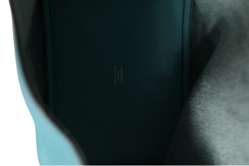 Hermès 18 Blue Leather Picotin Lock Bag