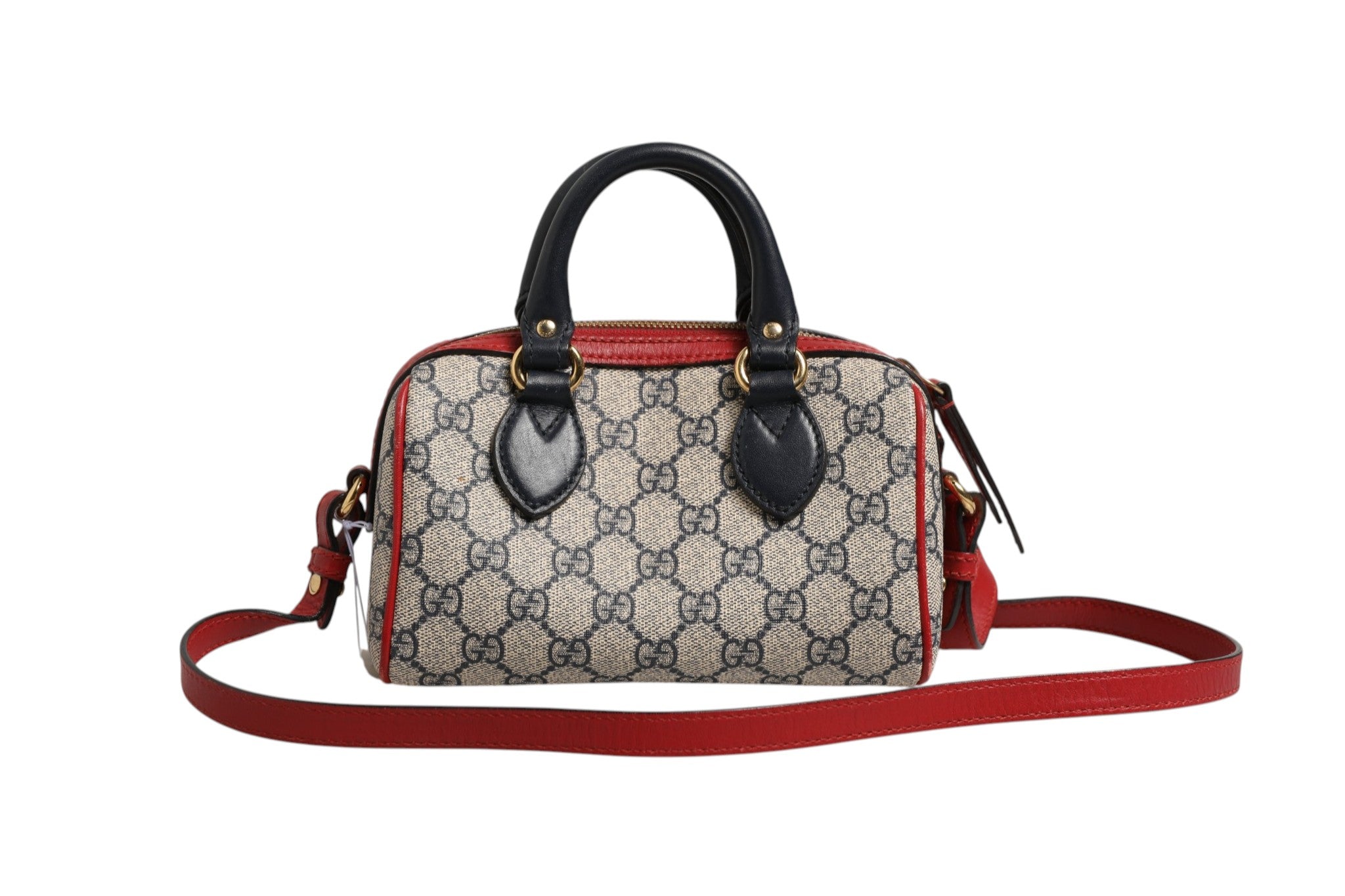 Gucci 19 Mini GG Supreme Canvas Boston Handbag