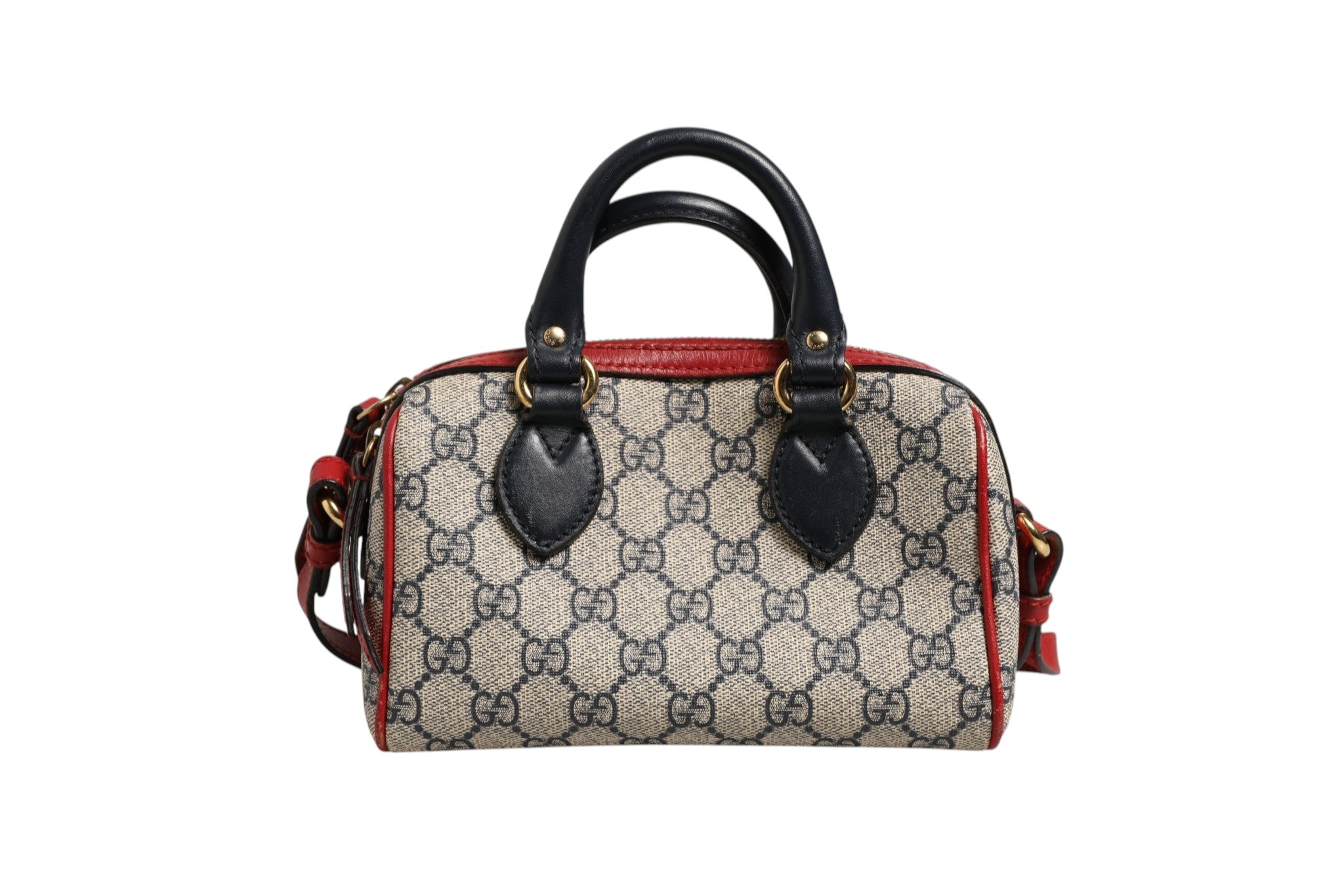 Gucci 19 Mini GG Supreme Canvas Boston Handbag
