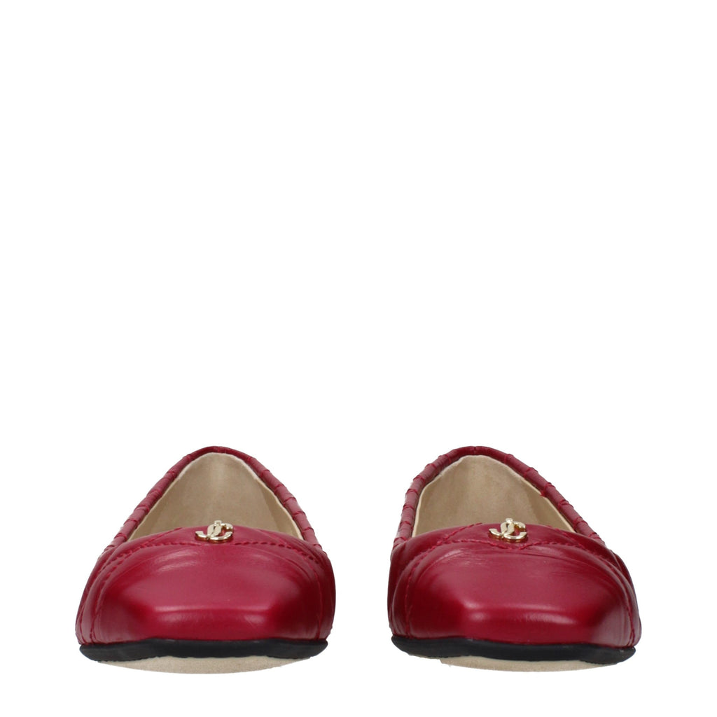 Jimmy Choo Pink Leather Ballet Flats