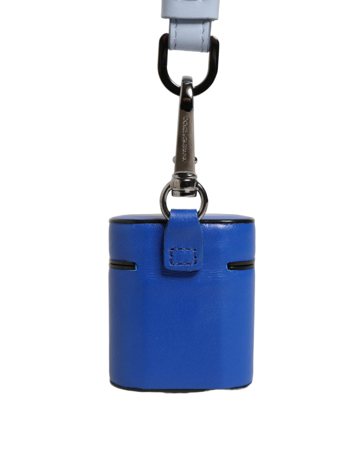 Dolce & Gabbana Case Blue Leather Logo Flip Holder Strap Airpods