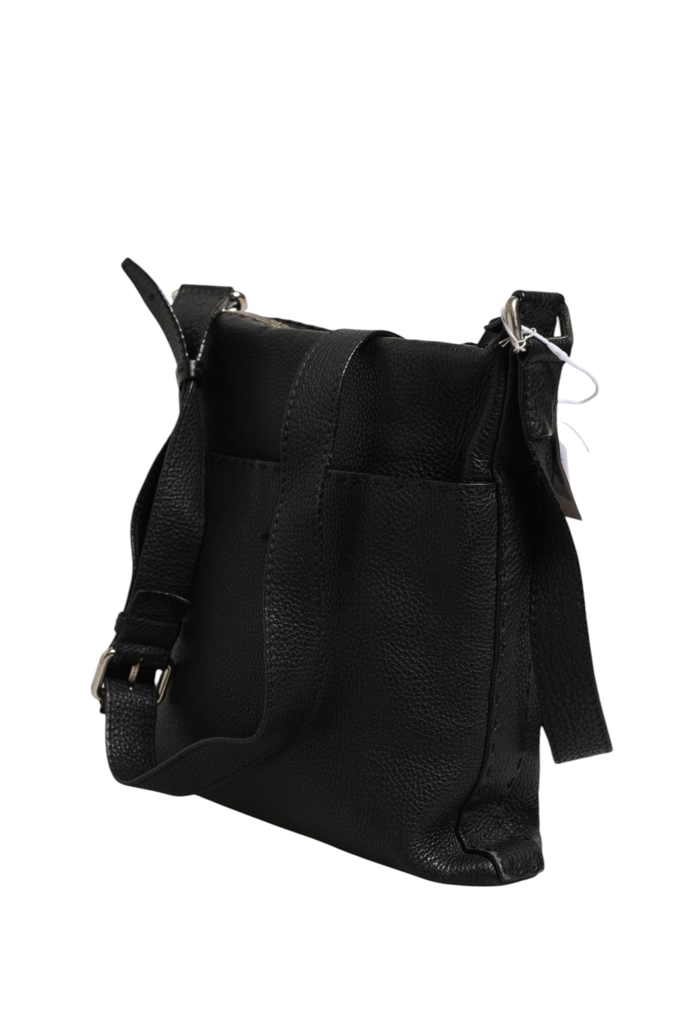Fendi Selleria Black Leather Messenger Bag