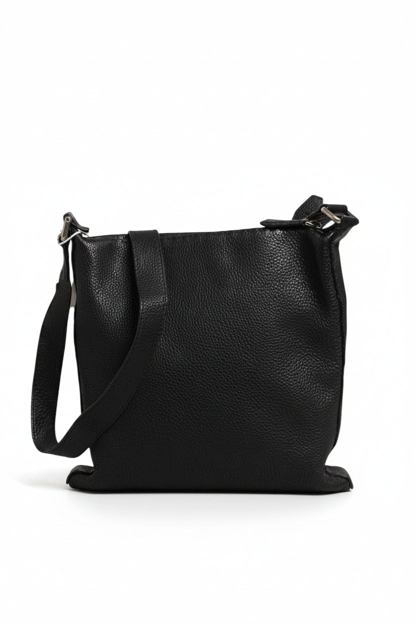 Fendi Selleria Black Leather Messenger Bag
