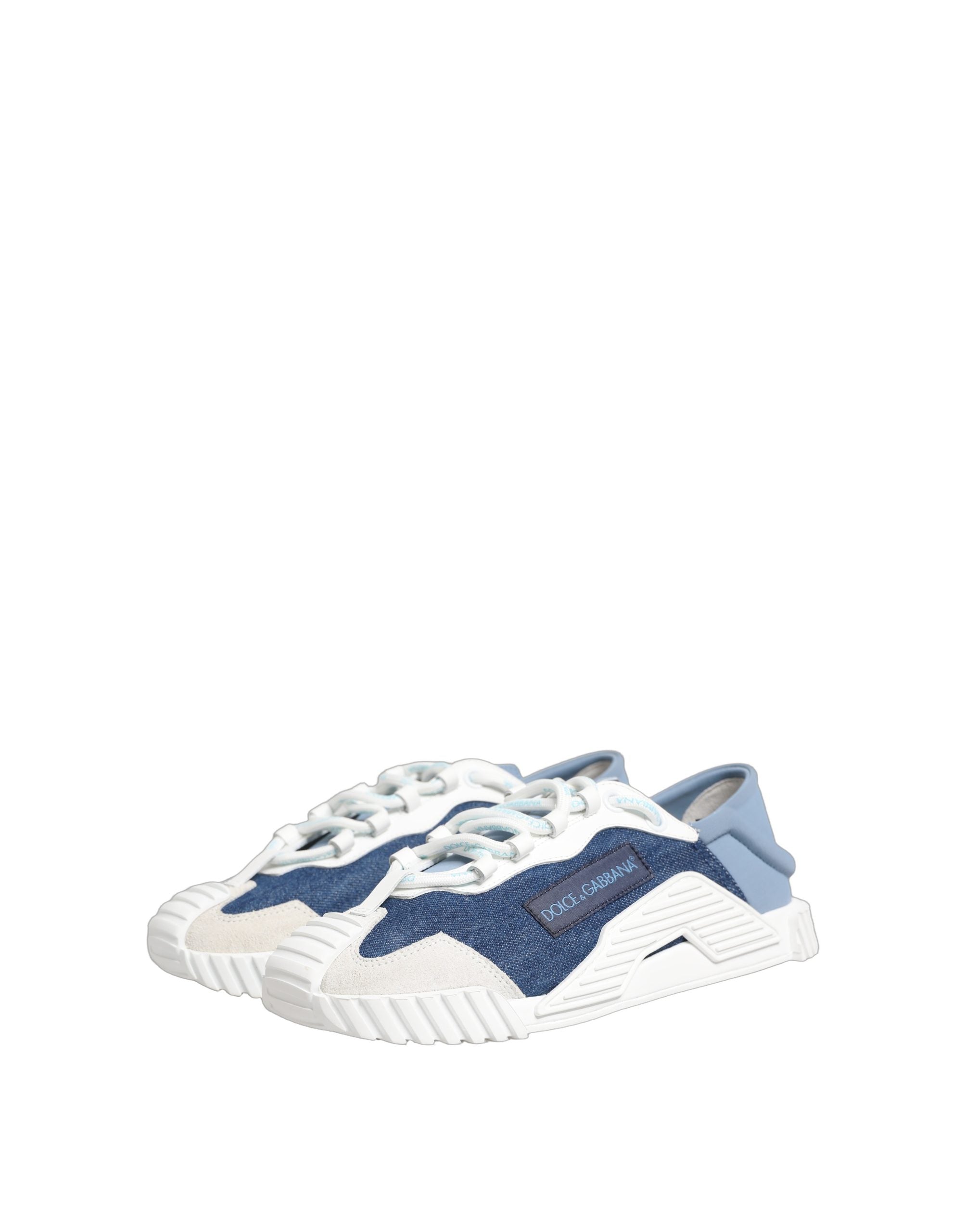 Dolce & Gabbana Blue White Low Top NS1 Sneakers Shoes