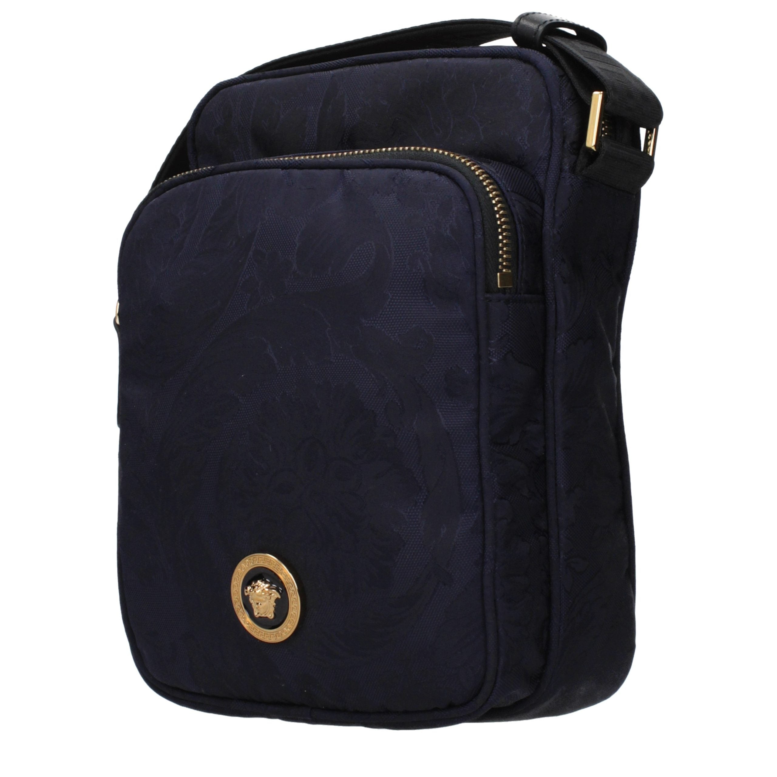 Versace Blue Fabric Crossbody Bag