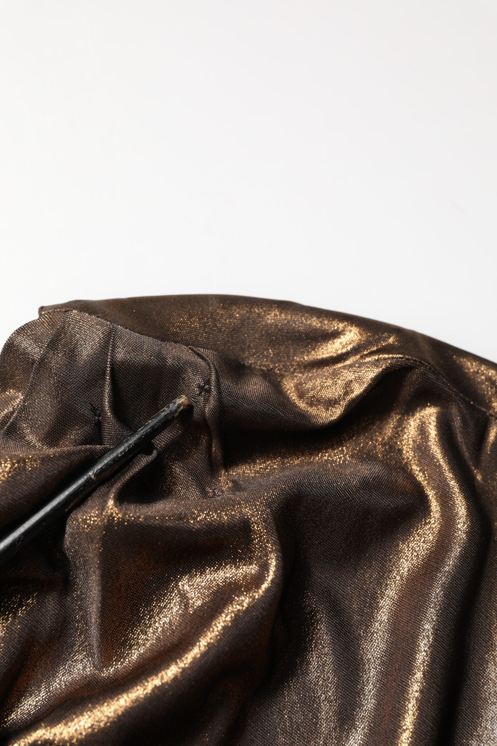 Dolce & Gabbana Bronze Asymmetrical Draping OneShoulder Dress
