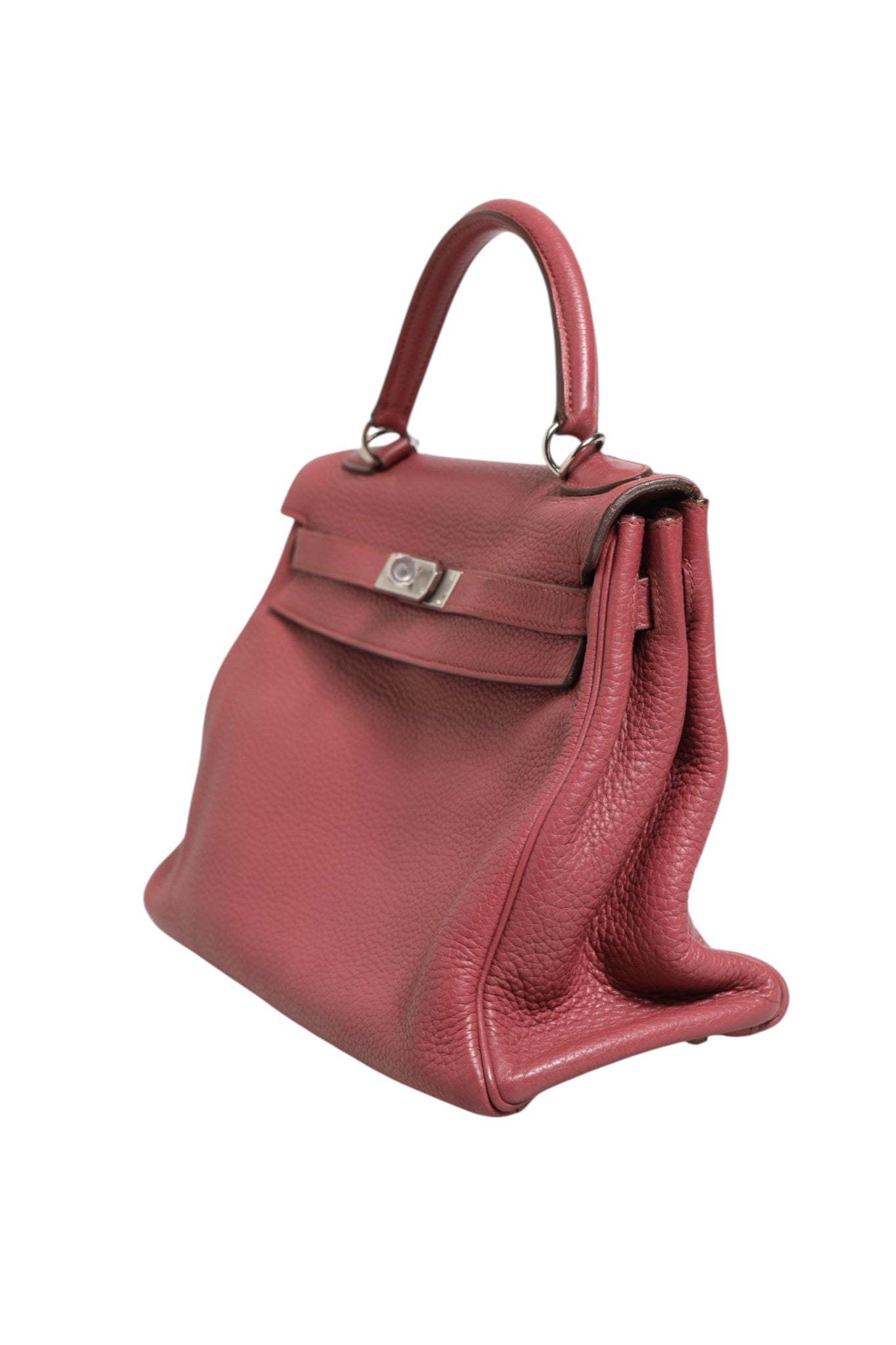 Hermès Bois de Rose Clemence Kelly 32 Retourne Handbag