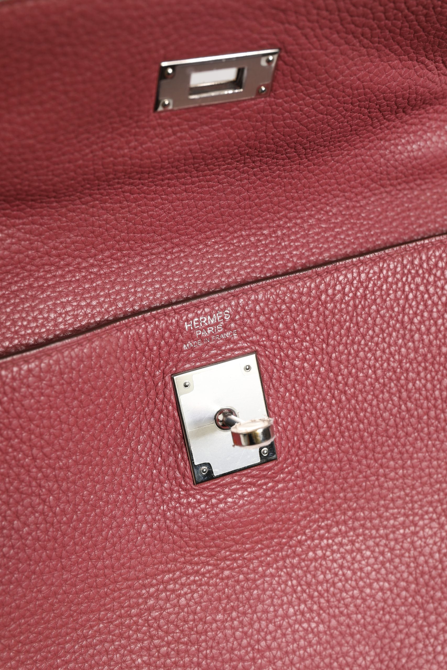Hermès Bois de Rose Clemence Kelly 32 Retourne Handbag