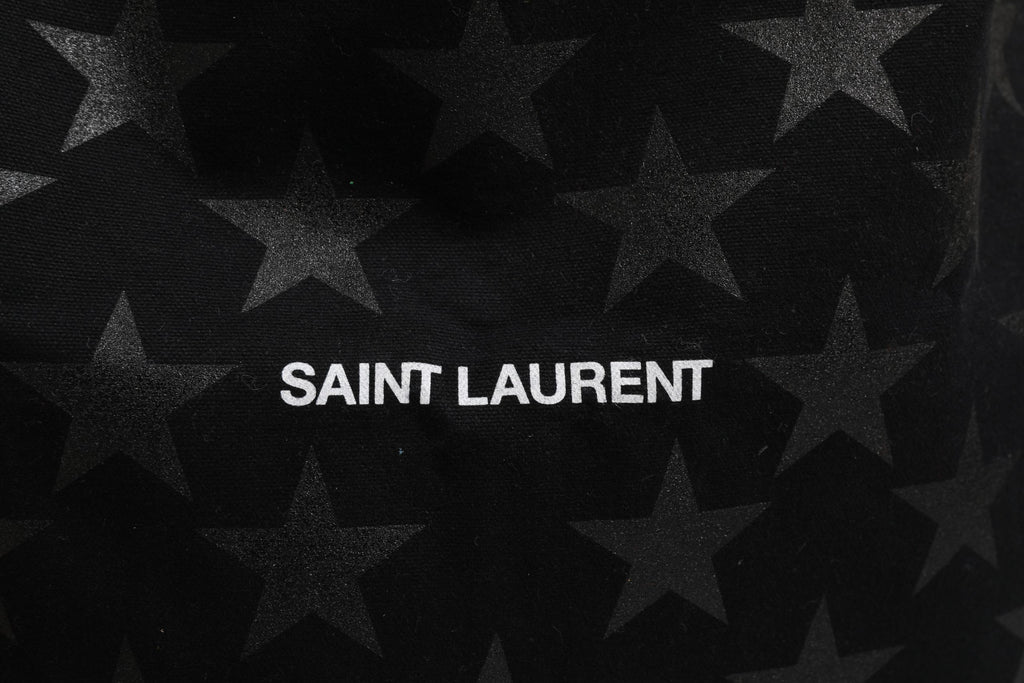Saint Laurent Star Print Canvas Tote Bag