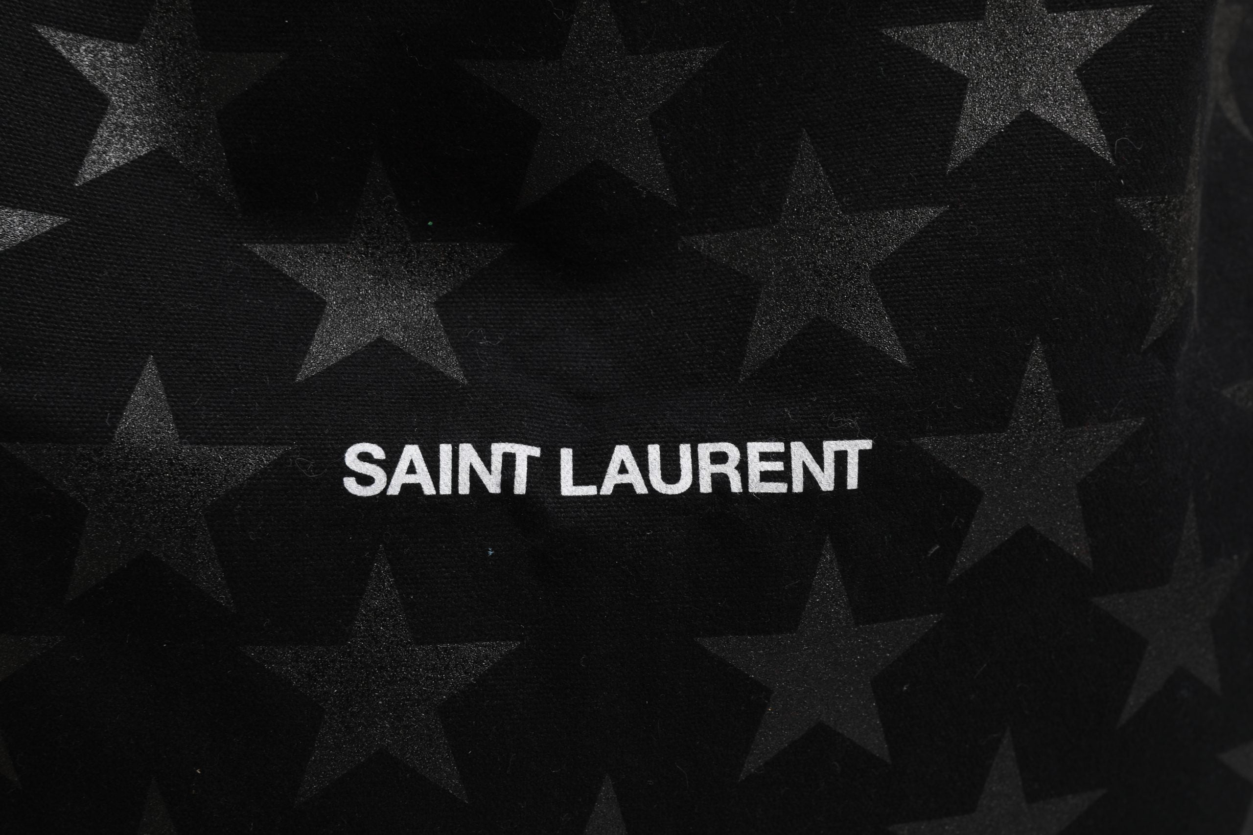 Saint Laurent Star Print Canvas Tote Bag