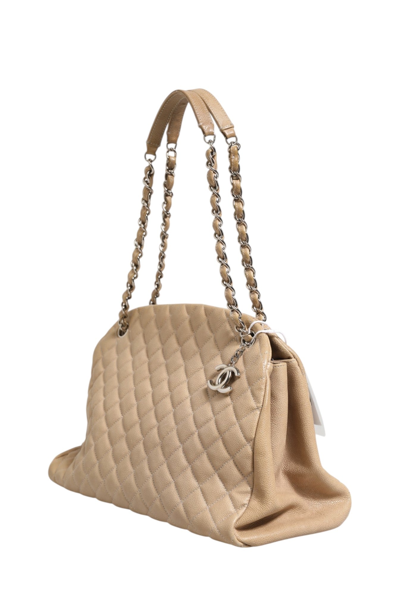 Chanel Beige Quilted Leather 'Just Mademoiselle' Bowler Bag