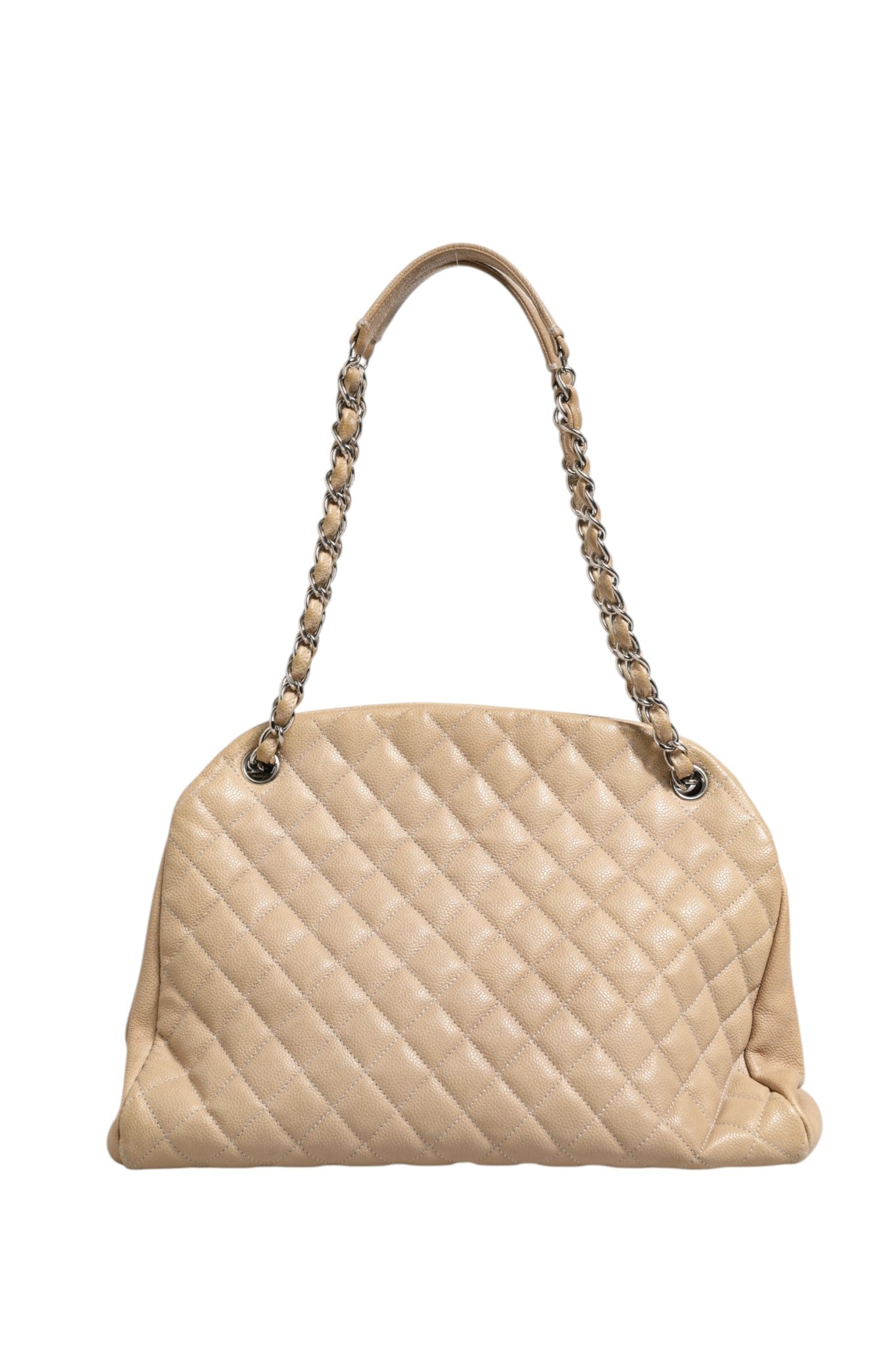 Chanel Beige Quilted Leather 'Just Mademoiselle' Bowler Bag