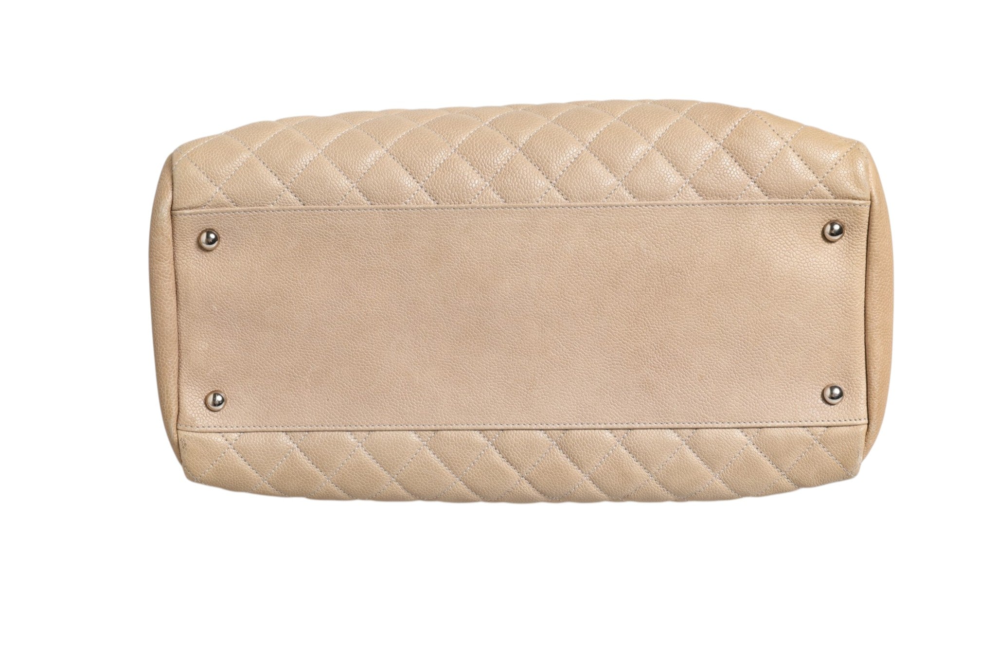 Chanel Beige Quilted Leather 'Just Mademoiselle' Bowler Bag