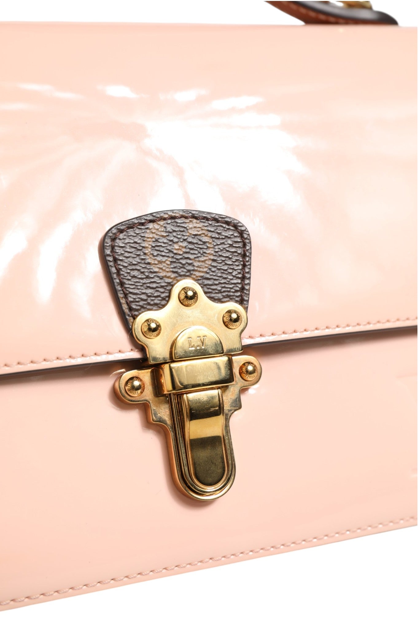 Louis Vuitton Rose Ballerine Vernis Monogram Cherrywood BB Handbag