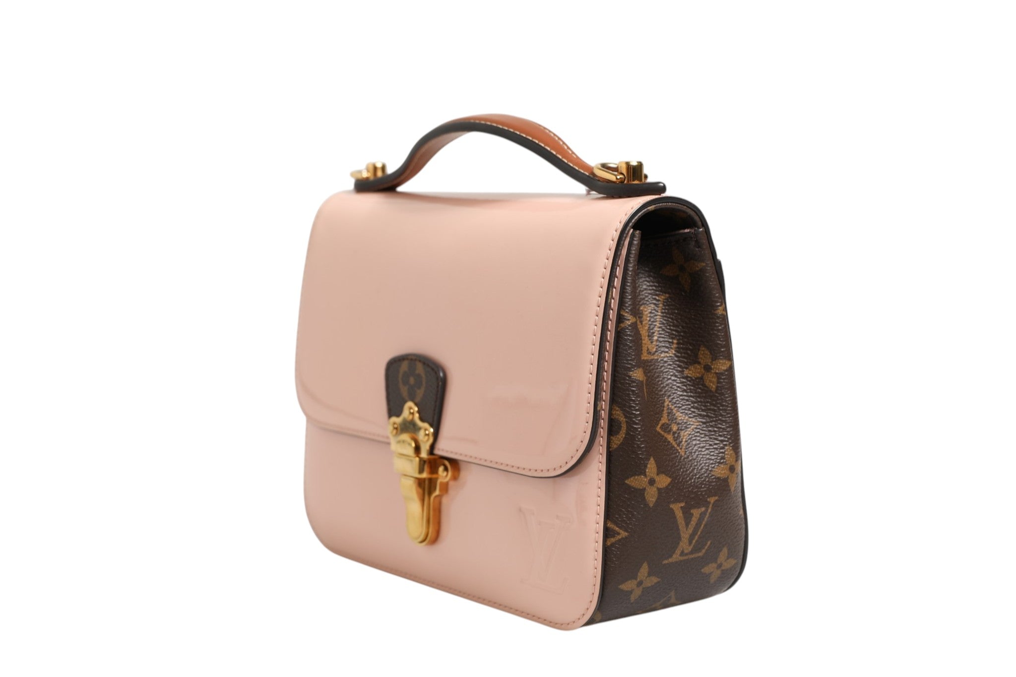 Louis Vuitton Rose Ballerine Vernis Monogram Cherrywood BB Handbag
