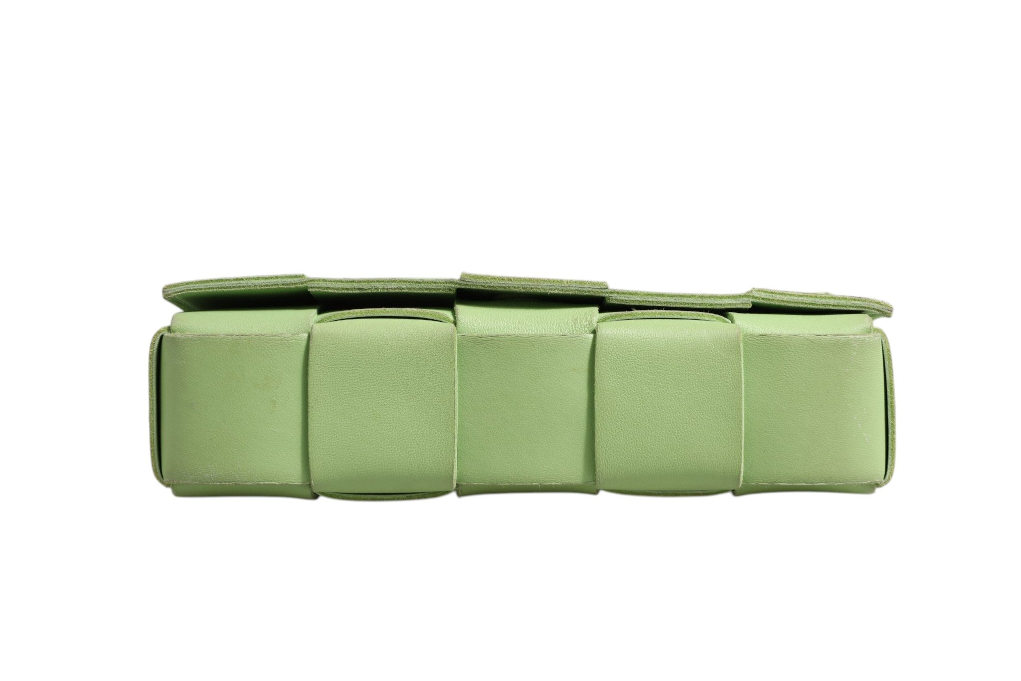 Bottega Veneta 22 Green Intrecciato Leather Cassette Crossbody Bag