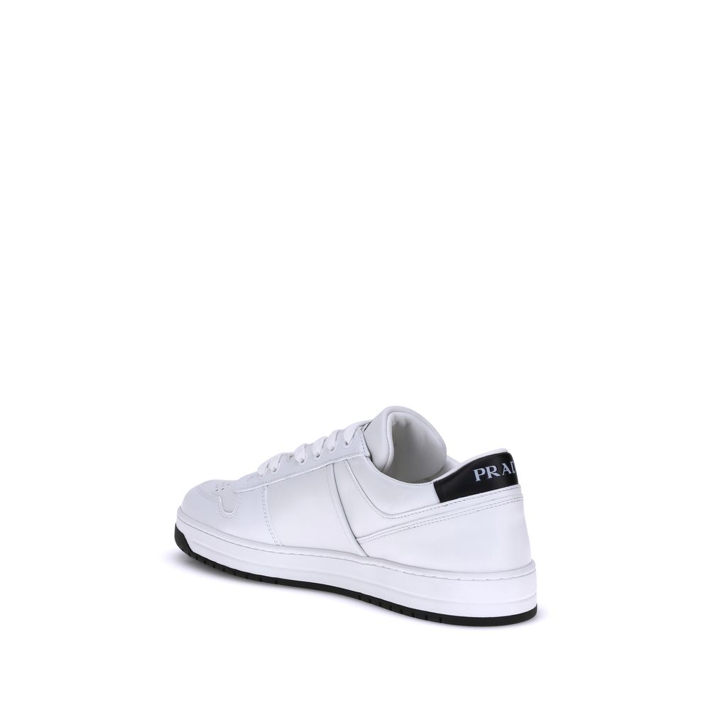 Prada White Leather Low Top Sneakers