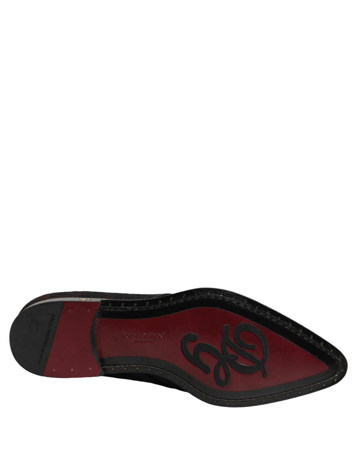 New Dolce & Gabbana Black Red Embellished Derby Dress Formal Shoes