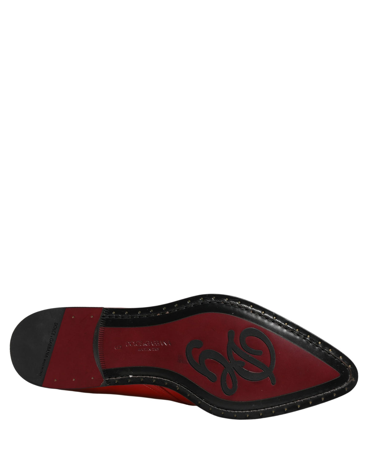 New Dolce & Gabbana Red Embellished Men Derby Dress Formal Shoes
