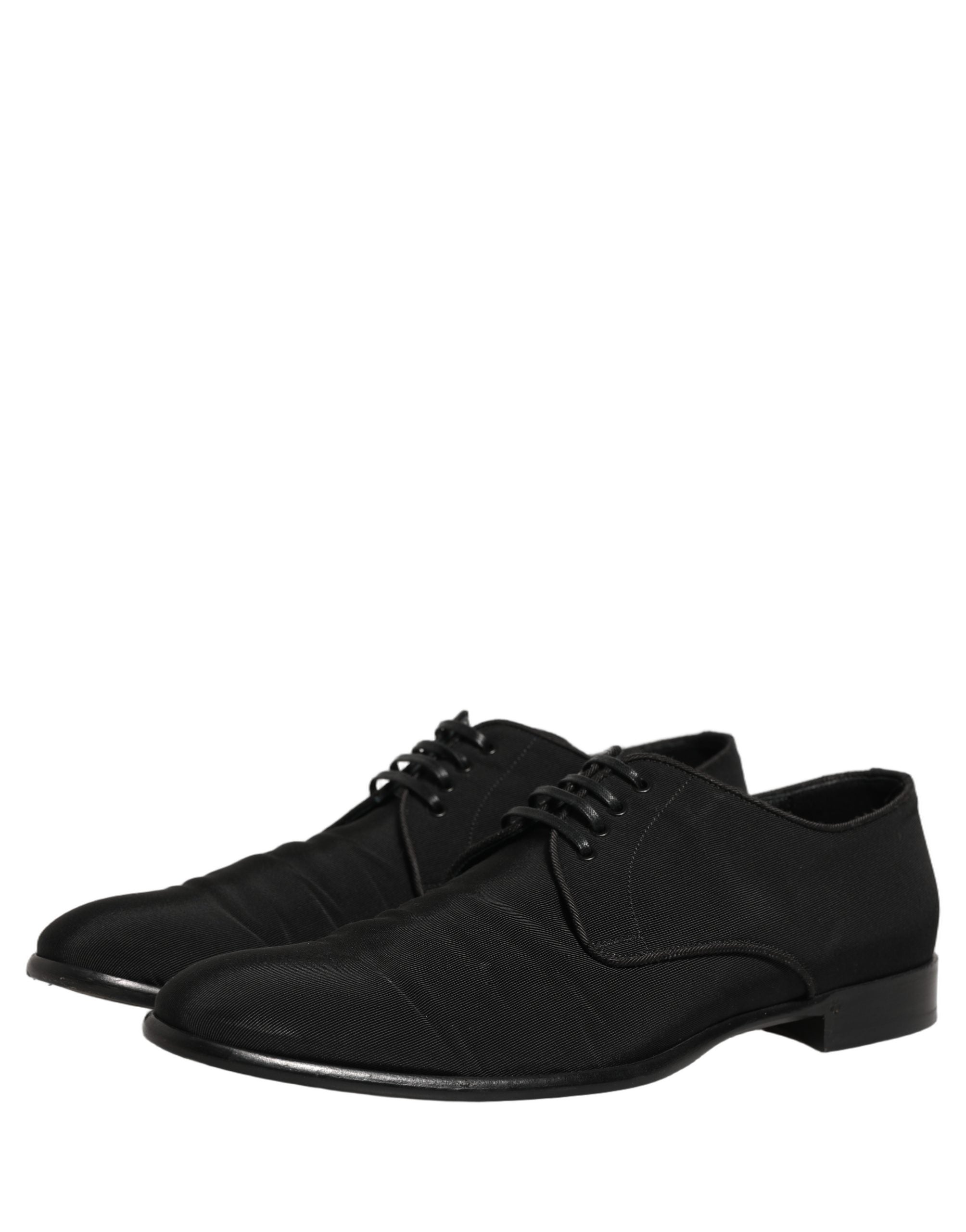 Dolce & Gabbana Black Suede Lace Up Derby Dress Formal Shoes