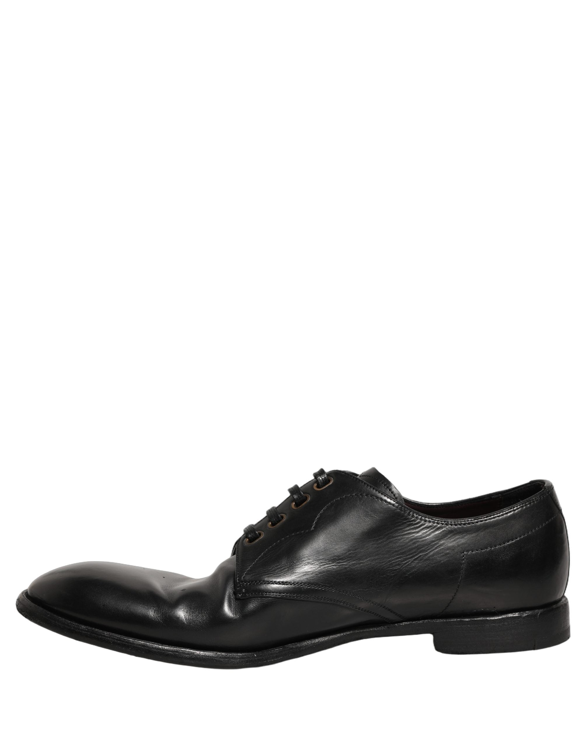 Dolce & Gabbana Black Leather Lace Up Derby Dress Formal Shoes