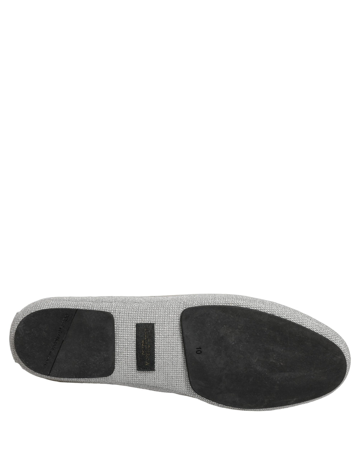 New Dolce & Gabbana Gray Crown Rose Angel Embroidery Loafer Shoes