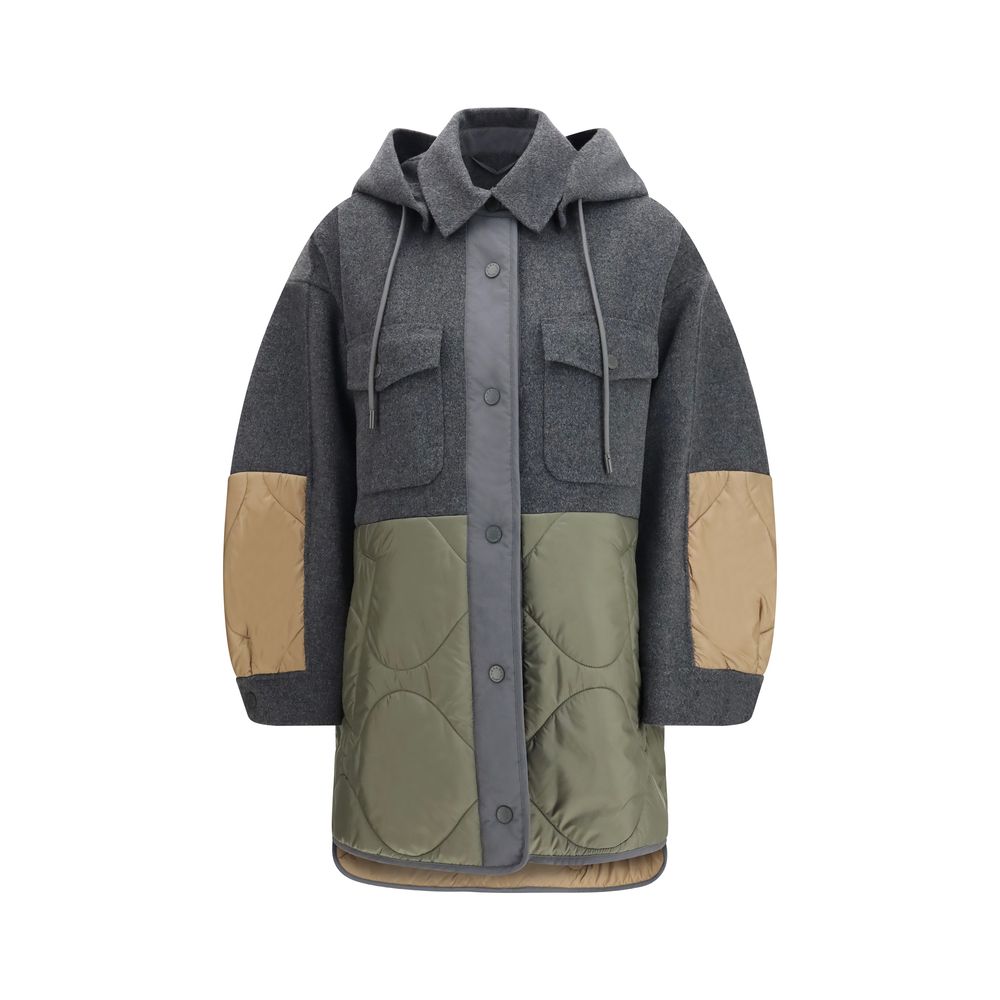 Max Mara Gray Wool Shell Jacket