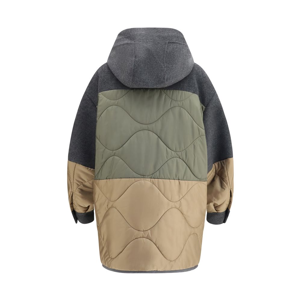 Max Mara Gray Wool Shell Jacket