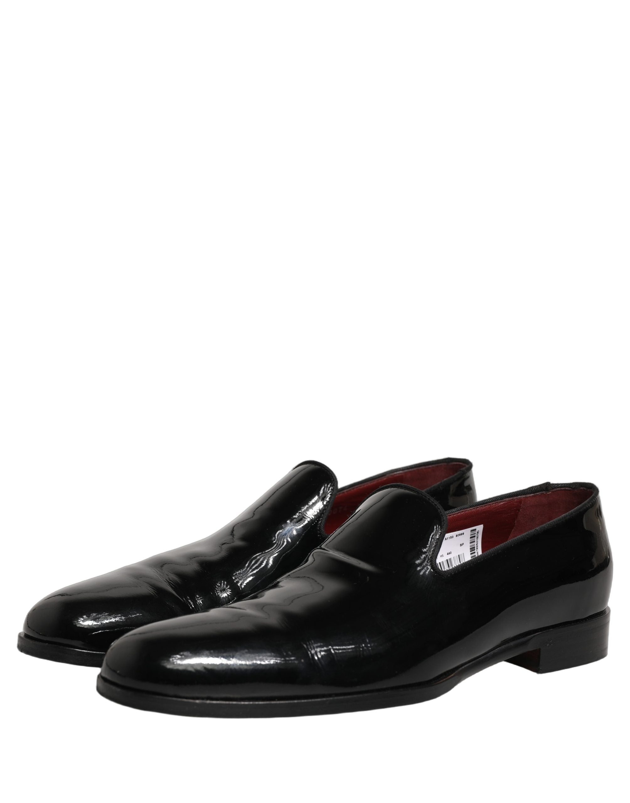 Dolce & Gabbana Black Patent Leather Men Dress Loafers Shoes
